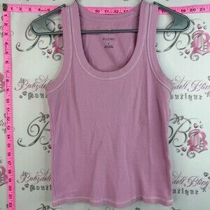 Pilcro tank top light Dusty Pink Ribbed Tank Top stretchy